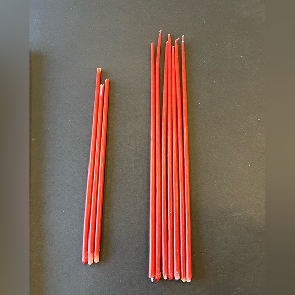 10—red 12-15” inch danish tappers by Colony candles. - Picture 2 of 8